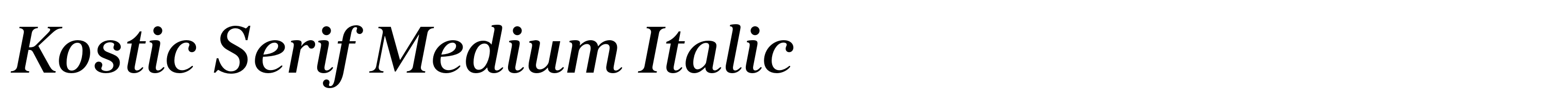 Kostic Serif Medium Italic